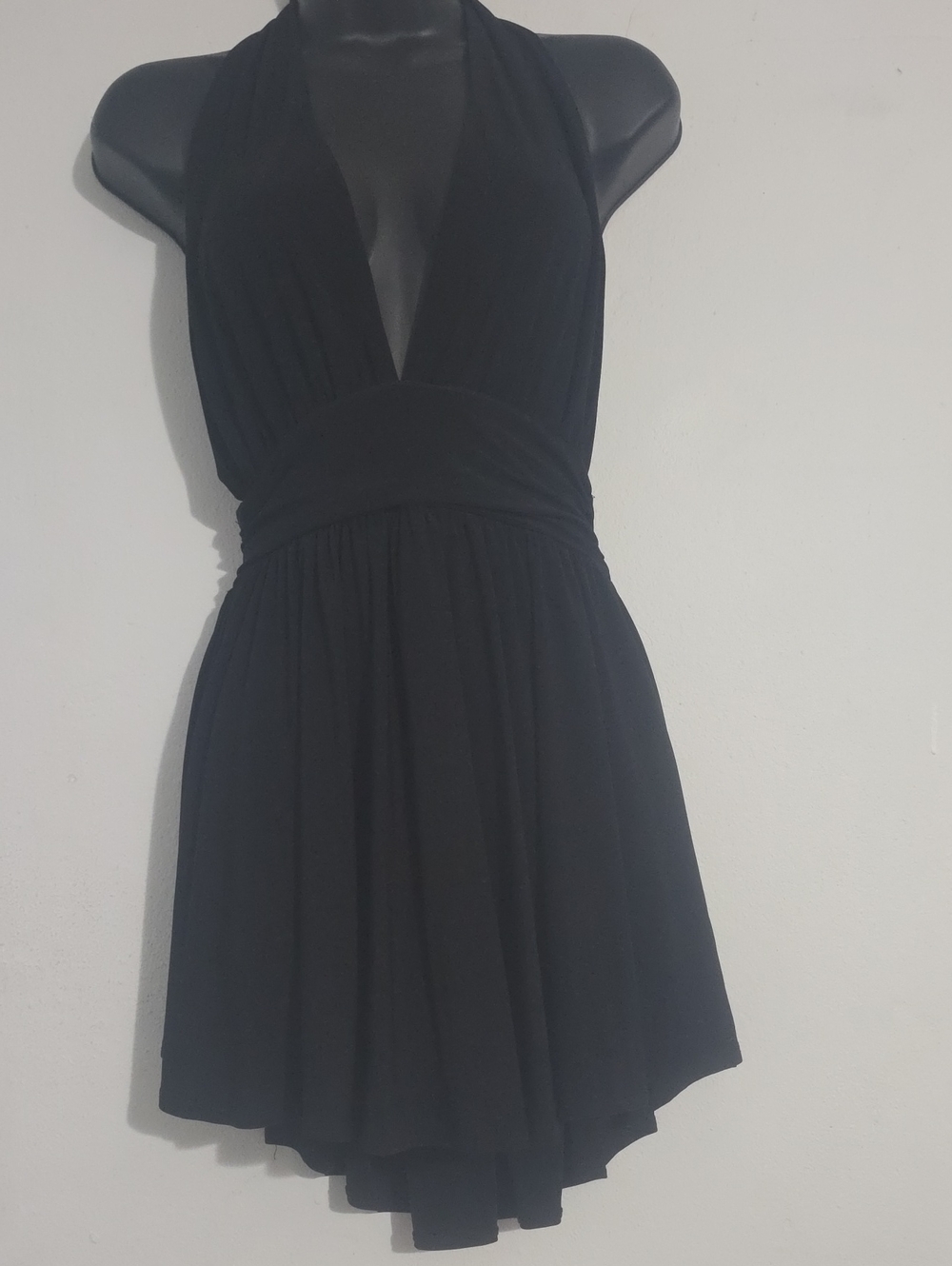 Windsor Black Halter V-Neck Romper